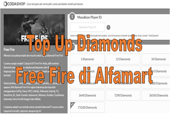 Cara Top Up Free Fire di Alfamart