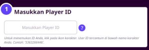 2. Masukkan player ID Sobat yang berada di bawah nama karakter Sobat. -
